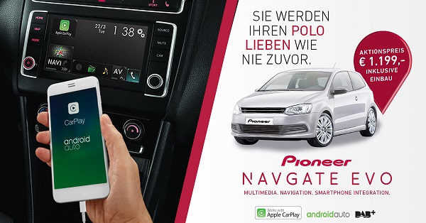 Bild vom NAVGATE EVO von Pioneer Aktionsangebot bis Ende April 2017 Bildquelle: pioneer-car.de
