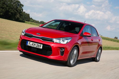 Der neue Kia Rio 2017 Frontansicht Seitenansicht und Kühlergrill des neuen Rio Bildquelle: press.kia.com