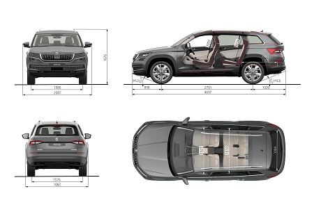 Skoda Kodiaq Daten: Abmessungen