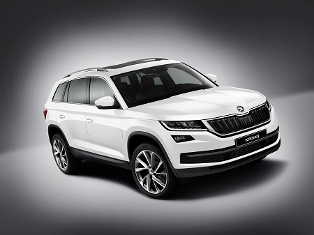 Skoda Kodiaq Daten: Front und Sicht von der Seite
