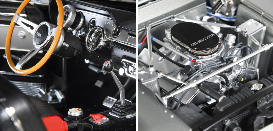 Eleanor Mustang Motor und Innenraum