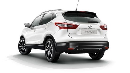 Erfahrungen zum Nissan Qashqai Heckansicht des SUV von Nissan Bildquelle: nissan.de