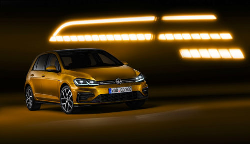 Neues VW Golf7 Facelift 2017 von Vorne Frontansicht Bildquelle: Volkswagen AG