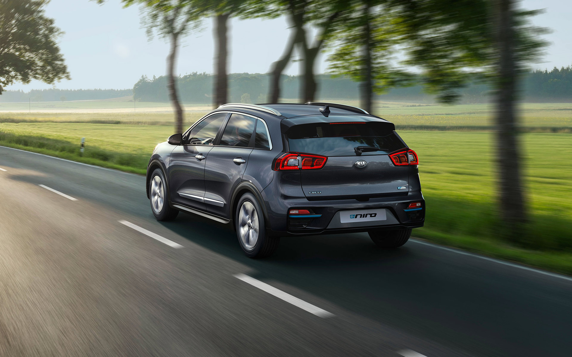 Kia e-Niro Daten und Fakten Heckansicht des Crossover-SUV Bildquelle: kia.com