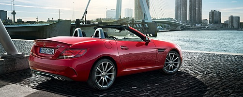 Mercedes SLC 300 Erfahrungen Bild vom Heck und der Seite des Roadsters Bildquelle: mercedes-benz.de