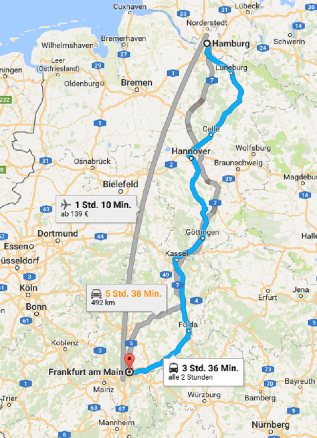 Mobiles Navi, festverbaut oder wie hier mit Google Maps als App Lösung Bildquelle: Google Maps