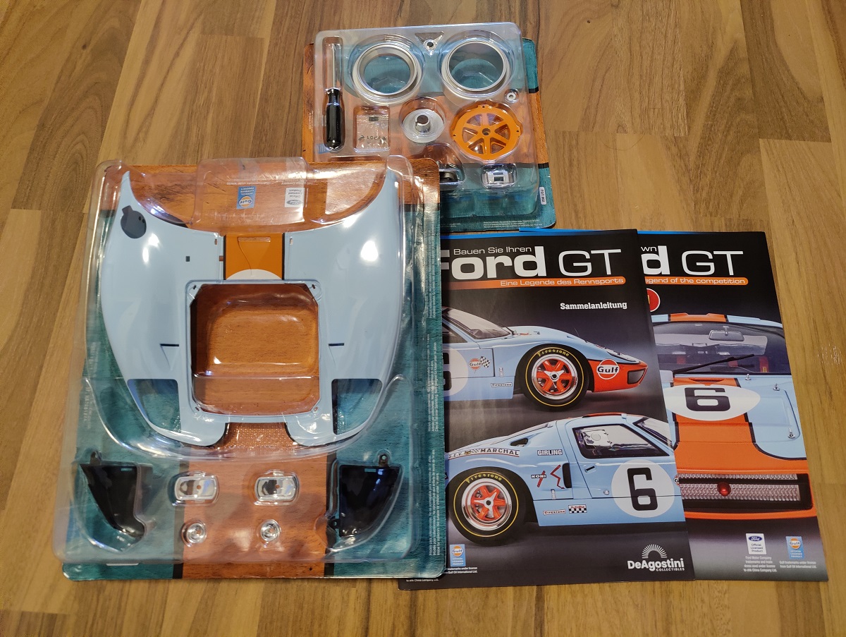 Modellbausatz Ford GT erste Teile