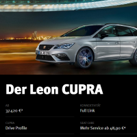 ReimportImport Seat Leon Cupra 290 aus Polen Bildquelle: Seat.de