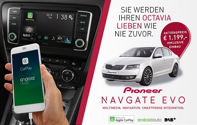 Skoda Octavia 5E Aktion zum NAVGATE EVO von Pioneer Bildquelle: car-pioneer.de