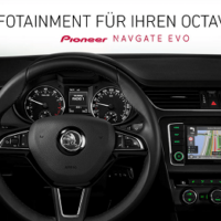Skoda Octavia 5E Integration vom NAVGATE EVO im Armaturenbrett-Cockpit Bildquelle: car-pioneer.de