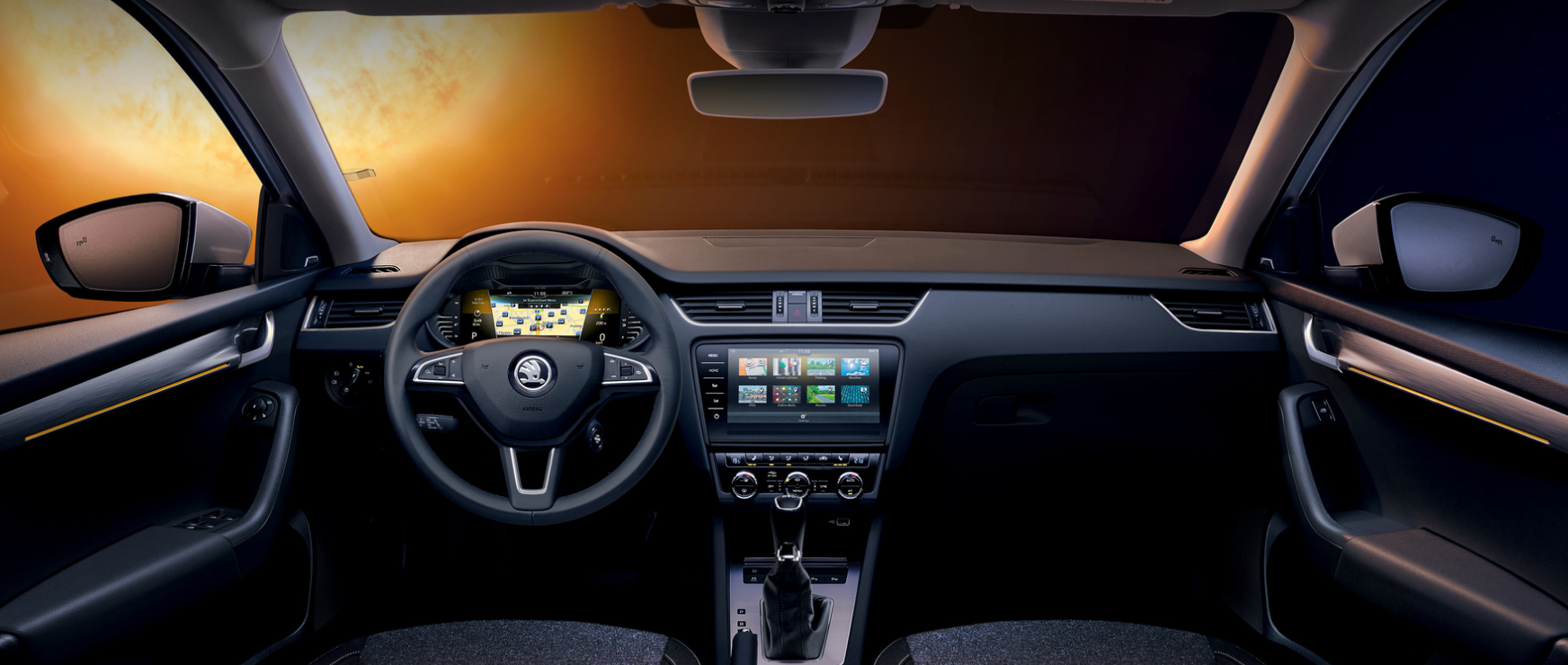 Skoda Soleil Modelle Innenraum eines Soleil Sondermodells im Octavia Bildquelle: skoda-auto.de