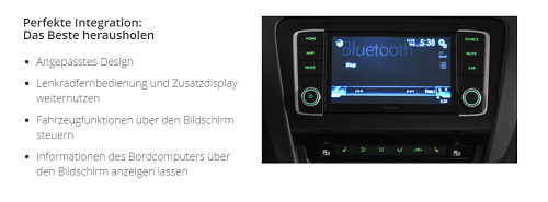Steuerung von Musik im Skoda Octavia 5E mit dem NAVGATE EVO Bildquelle: car-pioneer.de