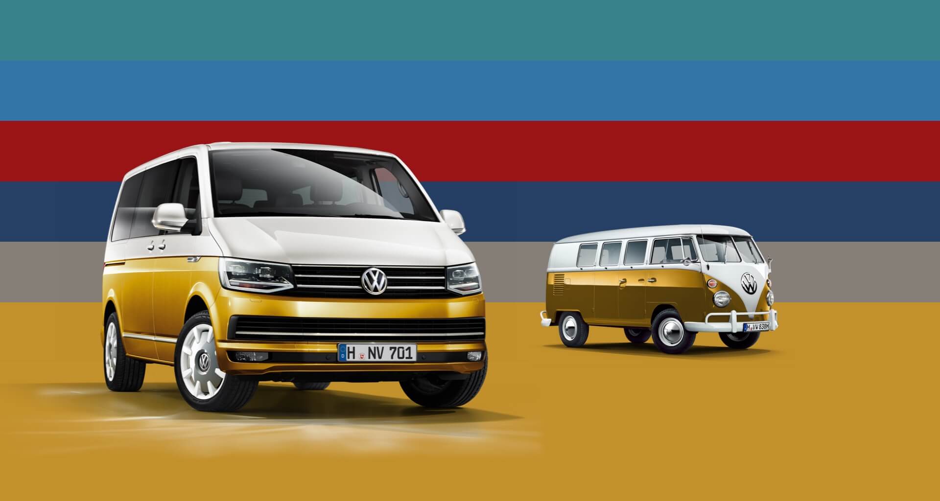 VW Bulli 70 Jahre und Generation Six zeigen Moderne und Tradition des Bulli Bildquelle: Volkswagen