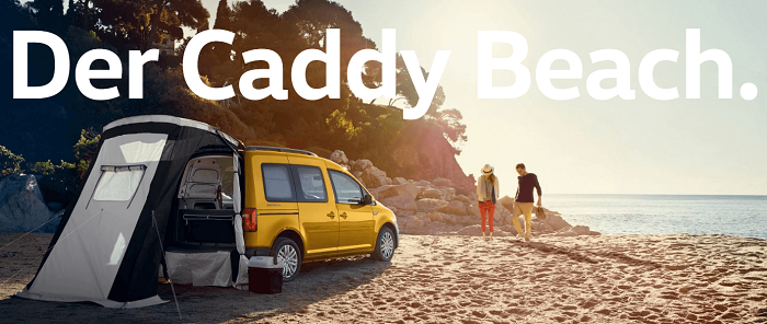 VW Caddy Maxi Erfahrungen, Heckansicht des Caddy Beach Bildquelle: Volkswagen